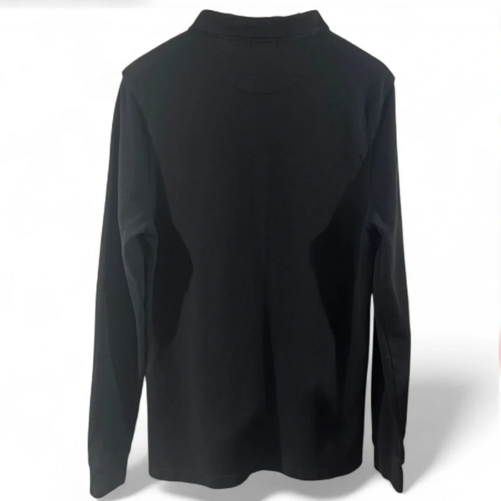 J. Crew Classic Long Sleeve Black Cotton Polo Shirt Size Men’s Large Tall